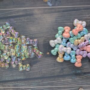 Iridescent and Pastel Bow Beads